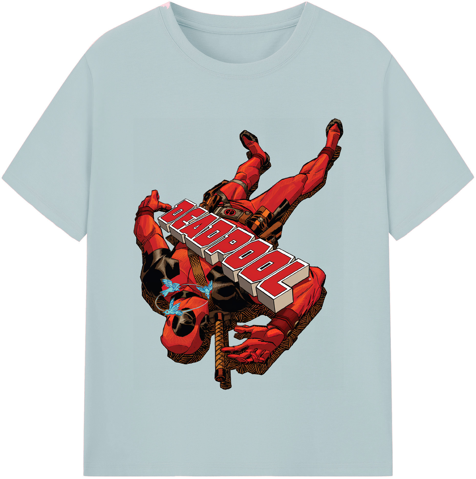 （画像用） Deadpool デッドプール 綿100％半袖Tシャツ（フロントプリント）